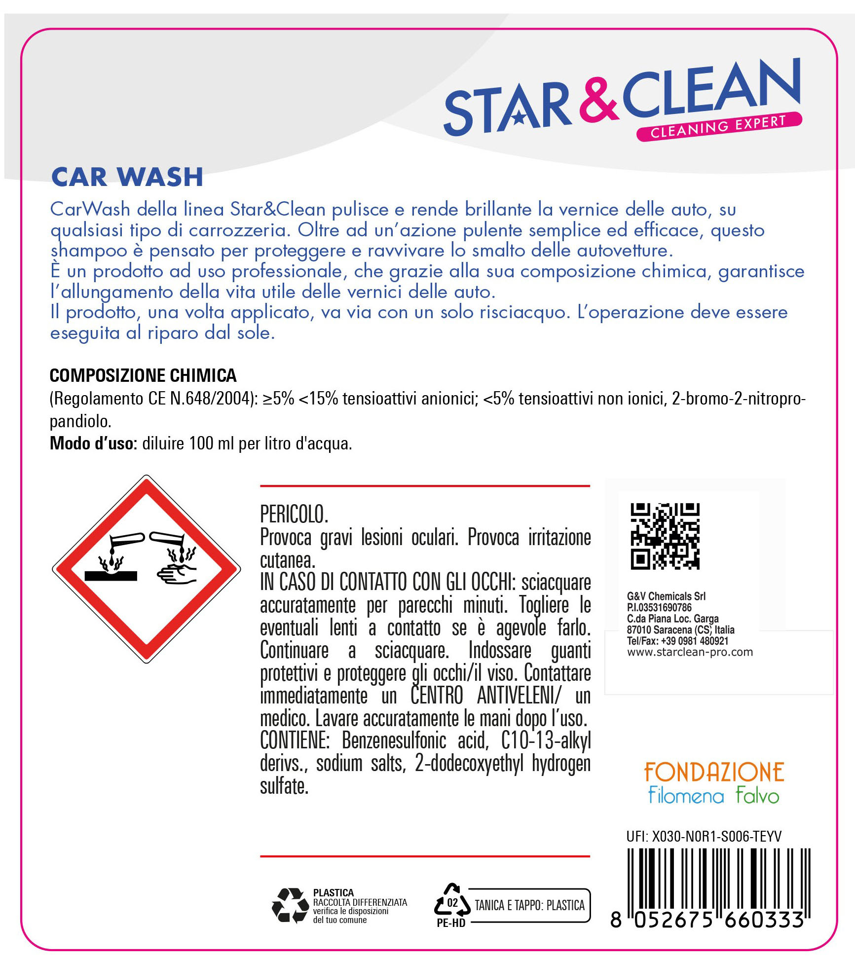 Detersivi concentrati - star clean 725 - car wash